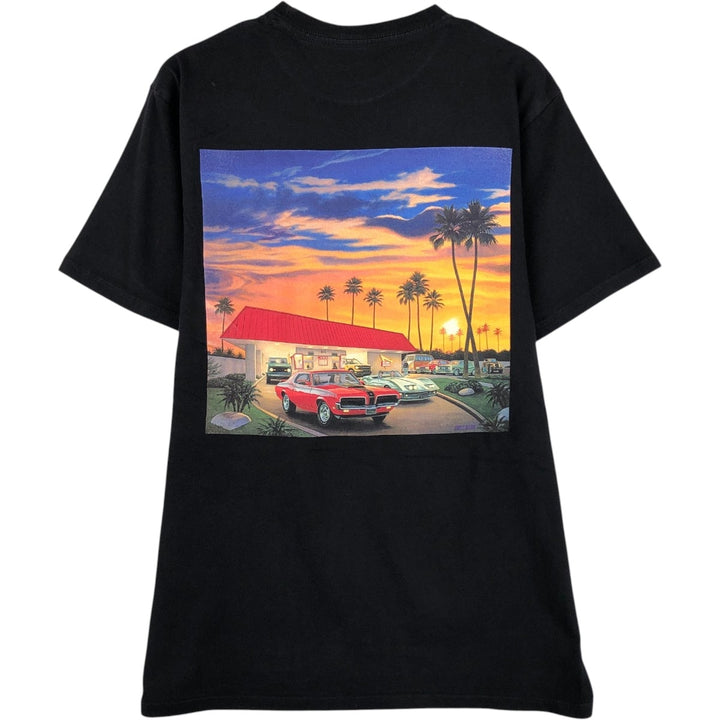 IN-N-OUT BURGER In-N-Out Burger Advertising T-shirt Made in USA Men's M size cotton black type Vintage Second Hand