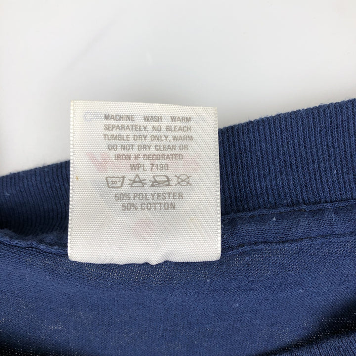 80'S Miller BLACKTOP INK. Advertising T-shirt, Made in USA, Men's Size L (approx.), Vintage cotton blue type Vintage Second Hand