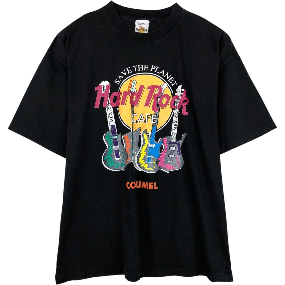 HARD ROCK CAFE Hard Rock Cafe Advertising T-shirt Men's XL size unclear black type Vintage Second Hand