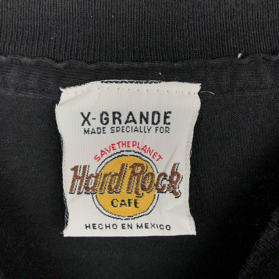 HARD ROCK CAFE Hard Rock Cafe Advertising T-shirt Men's XL size unclear black type Vintage Second Hand
