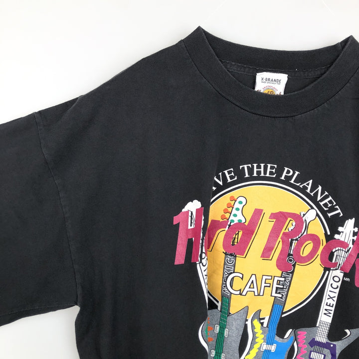 HARD ROCK CAFE Hard Rock Cafe Advertising T-shirt Men's XL size unclear black type Vintage Second Hand