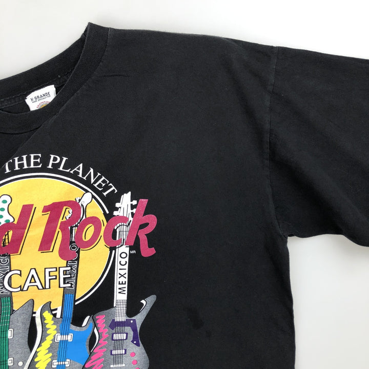 HARD ROCK CAFE Hard Rock Cafe Advertising T-shirt Men's XL size unclear black type Vintage Second Hand