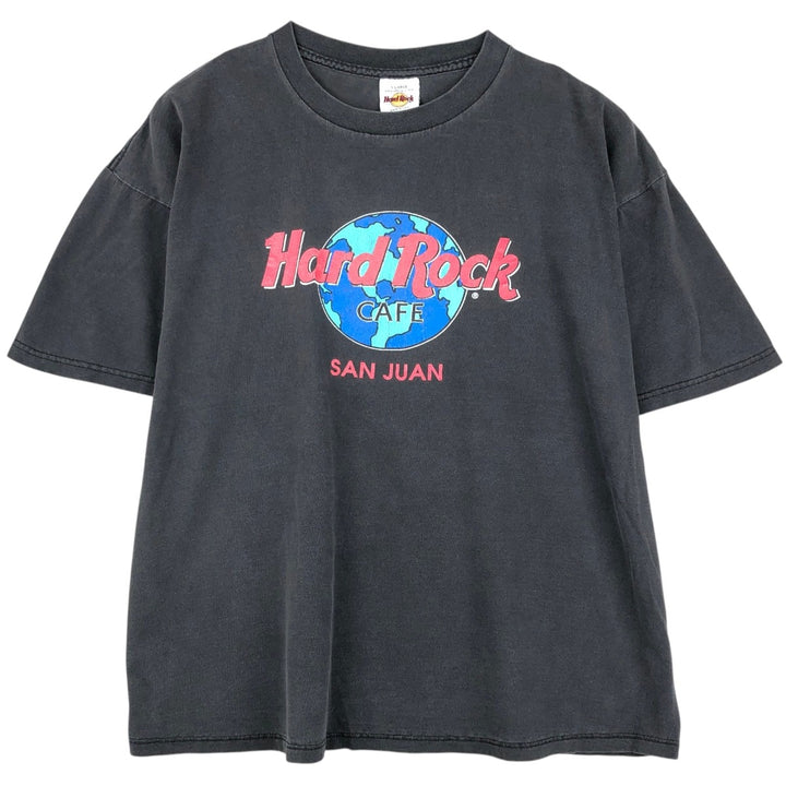 HARD ROCK CAFE Hard Rock Cafe Advertising T-shirt Made in USA Men's XL cotton black type Vintage Second Hand