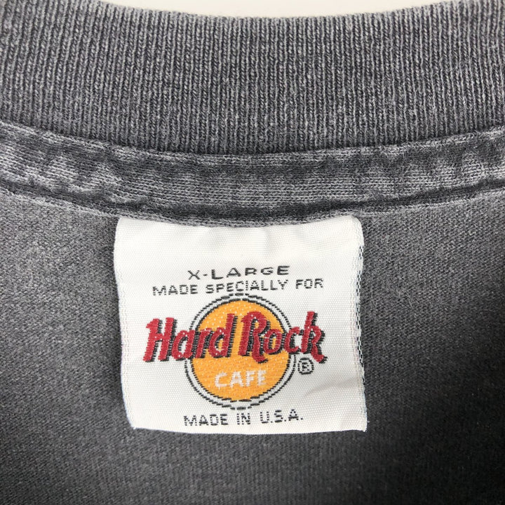 HARD ROCK CAFE Hard Rock Cafe Advertising T-shirt Made in USA Men's XL cotton black type Vintage Second Hand