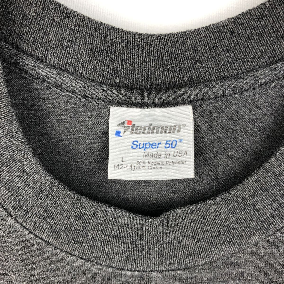 80s-90'S Stedman AGSPALDING and BROS sKetChboOok3 Advertising T-Shirt, Made in USA, Men's Size L (Equivalent), Vintage polyester Charcoal Vintage Second Hand