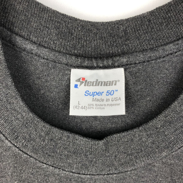 80s-90'S Stedman AGSPALDING and BROS sKetChboOok3 Advertising T-Shirt, Made in USA, Men's Size L (Equivalent), Vintage polyester Charcoal Vintage Second Hand