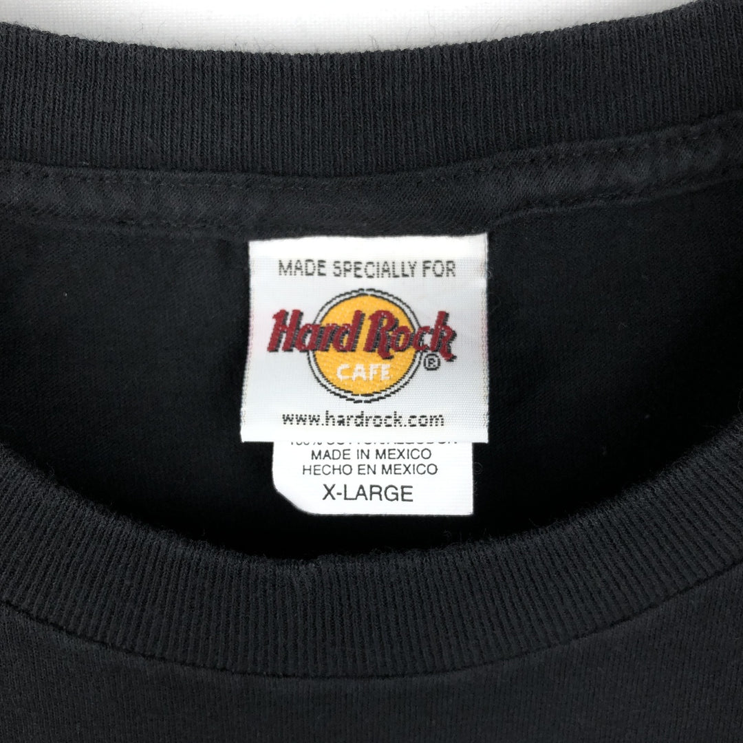 90'S HARD ROCK CAFE Hard Rock Cafe Advertising T-shirt Men's XL Vintage cotton black type Vintage Second Hand