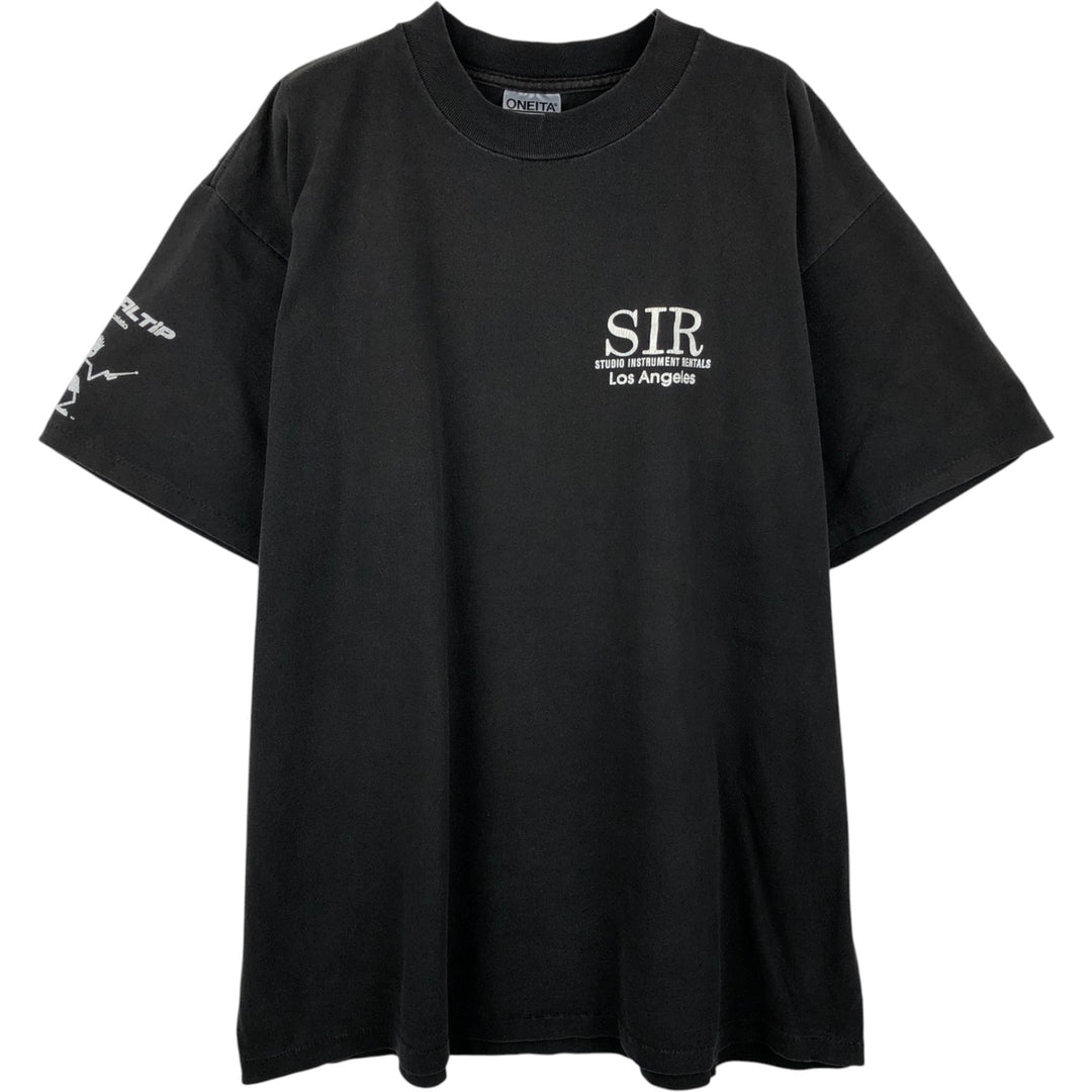 90'S ONEITA Advertising T-Shirt, Made in USA, Men's XL, Vintage cotton black type Vintage Second Hand