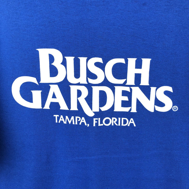~90'S Tee Jays Busch Gardens Advertising T-Shirt Made in USA Men's XL equivalent Vintage cotton blue type Vintage Second Hand