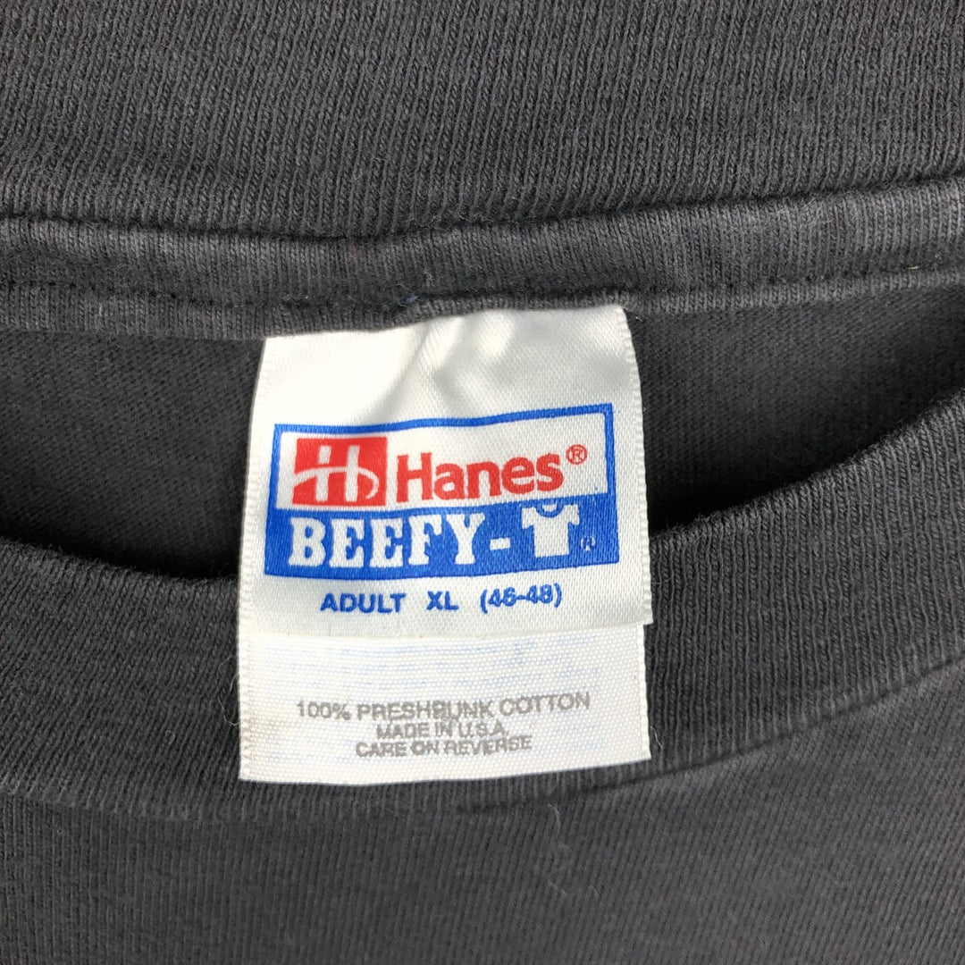 90'S Hanes BEEFY-T BCTEL Mobility Advertising T-Shirt, Made in USA, Men's XL equivalent, Vintage cotton black type Vintage Second Hand