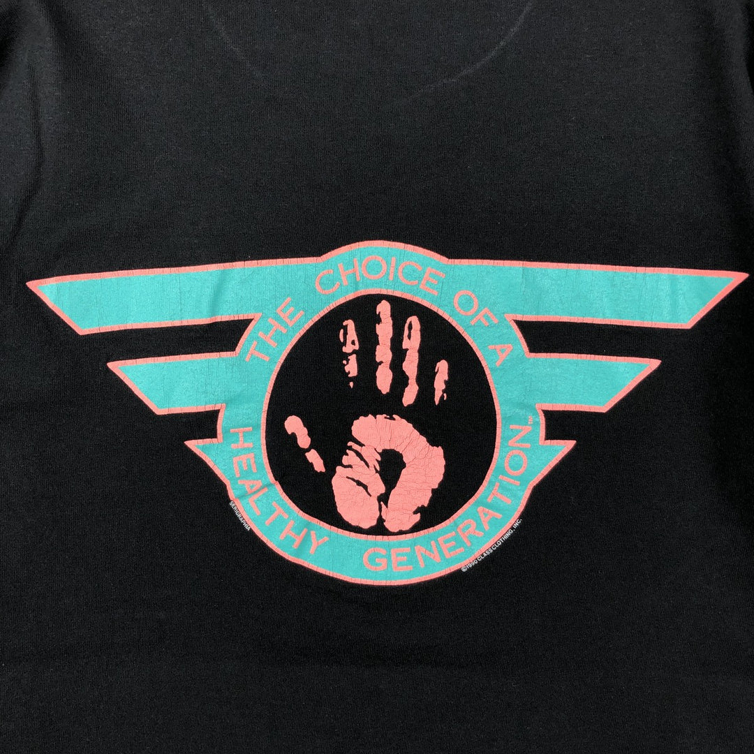 90'S Fruit of the Loom River City Chiropractic Advertising T-shirt, Made in USA, Men's Size L (approx.) cotton black type Vintage Second Hand