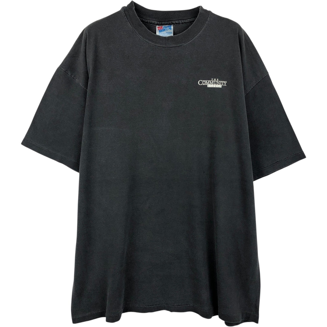 90'S Hanes BEEFY-T WILLY CHAVARRIA Community Center advertising T-shirt, Made in USA, Men's XL equivalent. cotton black type Vintage Second Hand