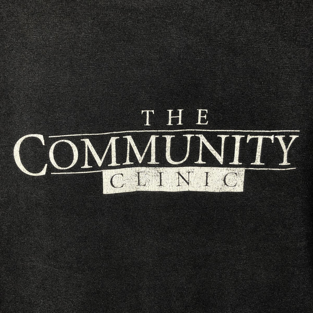 90'S Hanes BEEFY-T WILLY CHAVARRIA Community Center advertising T-shirt, Made in USA, Men's XL equivalent. cotton black type Vintage Second Hand