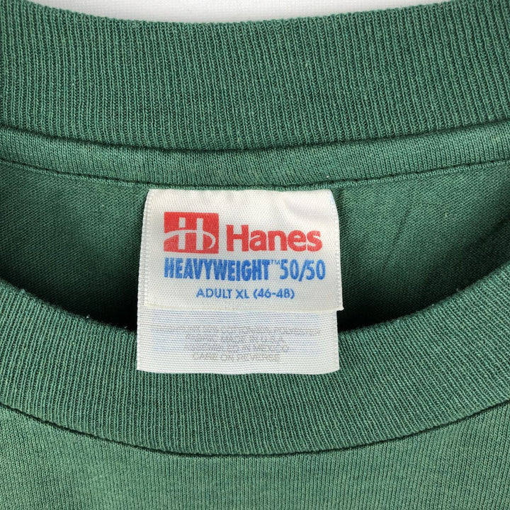 90'S Hanes HEAVYWEIGHT 50 cotton green type Vintage Second Hand