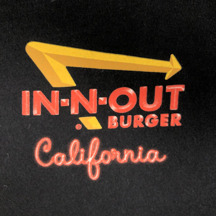 IN-N-OUT BURGER In-N-Out Burger Advertising T-shirt Made in USA Men's L size cotton black type Vintage Second Hand