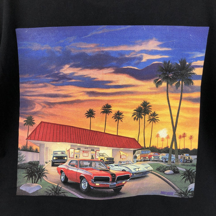 IN-N-OUT BURGER In-N-Out Burger Advertising T-shirt Made in USA Men's L size cotton black type Vintage Second Hand