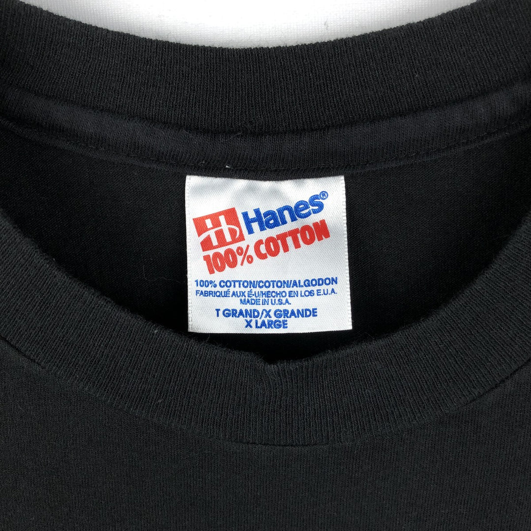 90'S Hanes DELLA NOTTE Advertising T-Shirt, Made in USA, Men's XL equivalent, Vintage cotton black type Vintage Second Hand