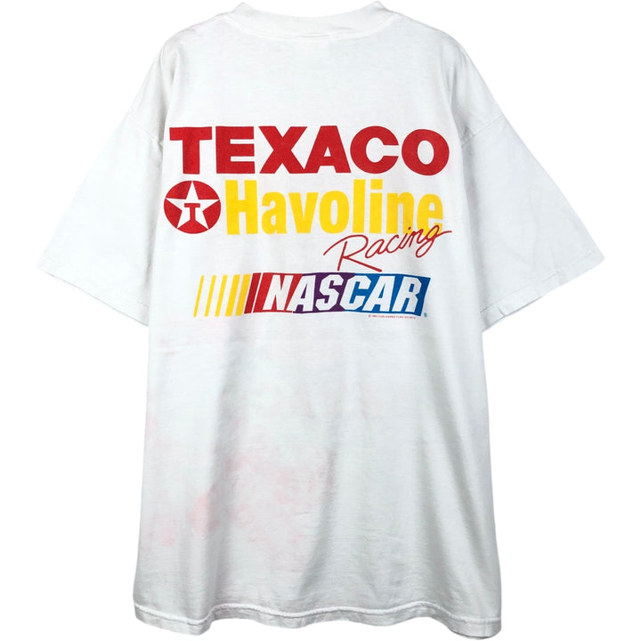 90'S TULTEX NASCAR Advertising T-Shirt, Men's XL equivalent, Vintage cotton white type Vintage Second Hand