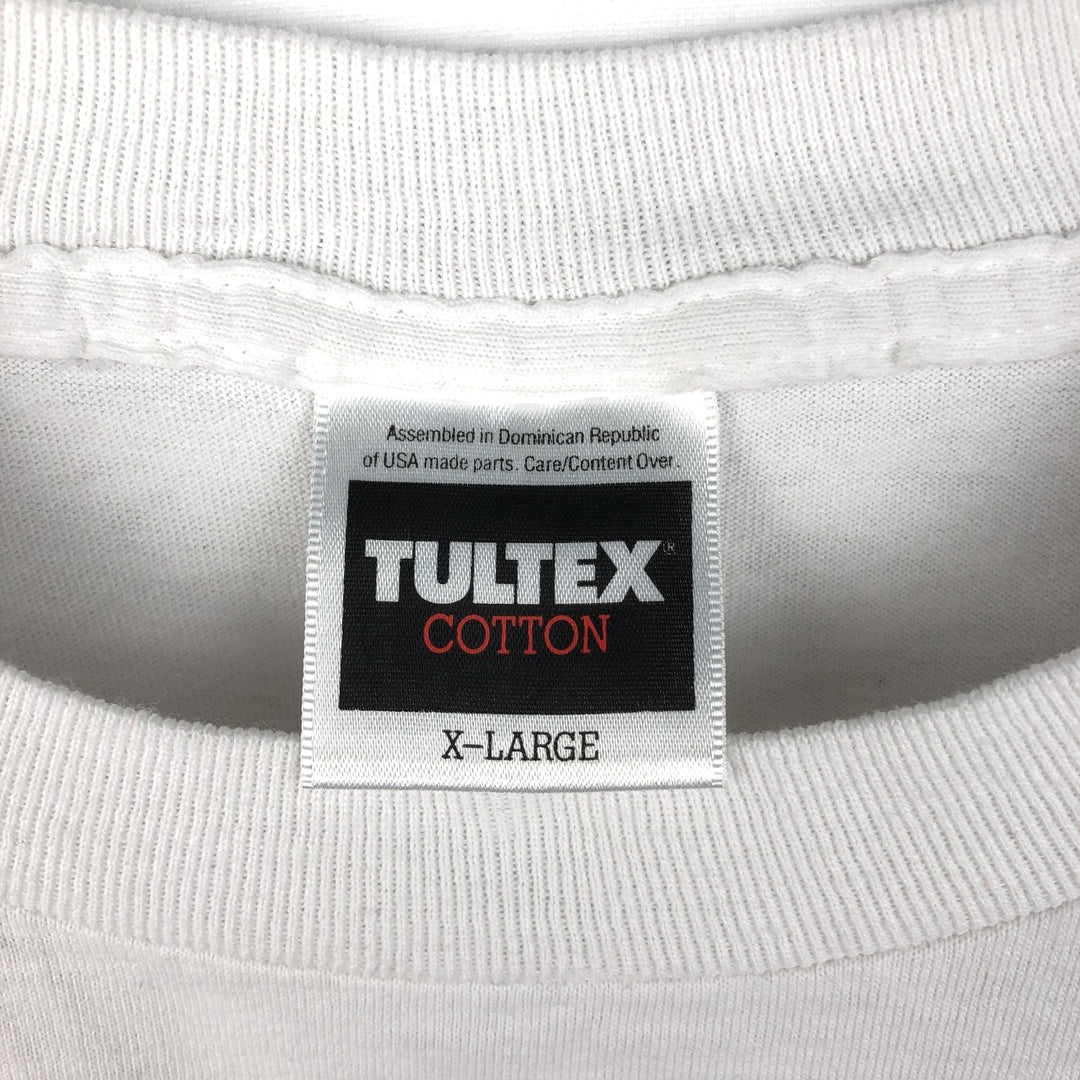 90'S TULTEX NASCAR Advertising T-Shirt, Men's XL equivalent, Vintage cotton white type Vintage Second Hand