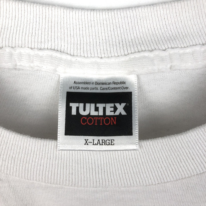 90'S TULTEX NASCAR Advertising T-Shirt, Men's XL equivalent, Vintage cotton white type Vintage Second Hand