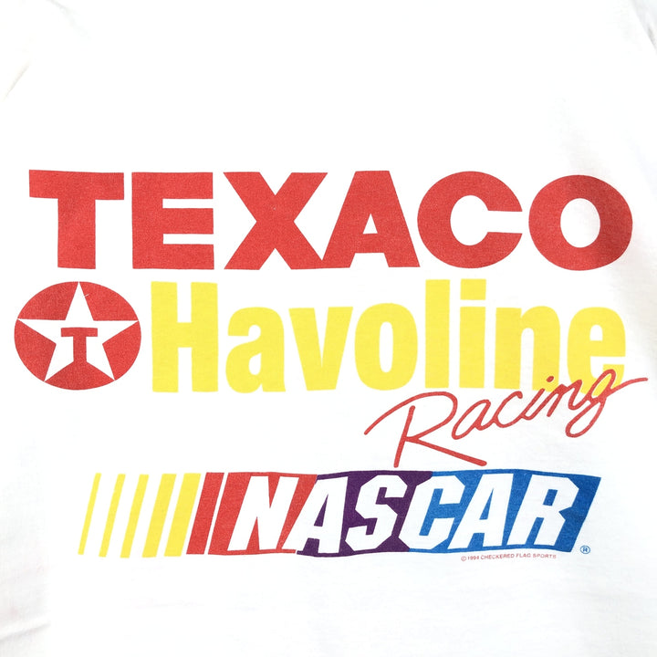 90'S TULTEX NASCAR Advertising T-Shirt, Men's XL equivalent, Vintage cotton white type Vintage Second Hand
