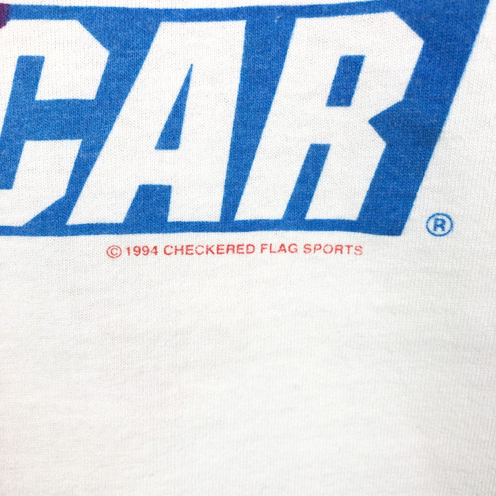 90'S TULTEX NASCAR Advertising T-Shirt, Men's XL equivalent, Vintage cotton white type Vintage Second Hand