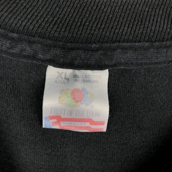 90'S Fruit of the Loom Advertising T-shirt Made in USA Men's XL Vintage cotton black type Vintage Second Hand
