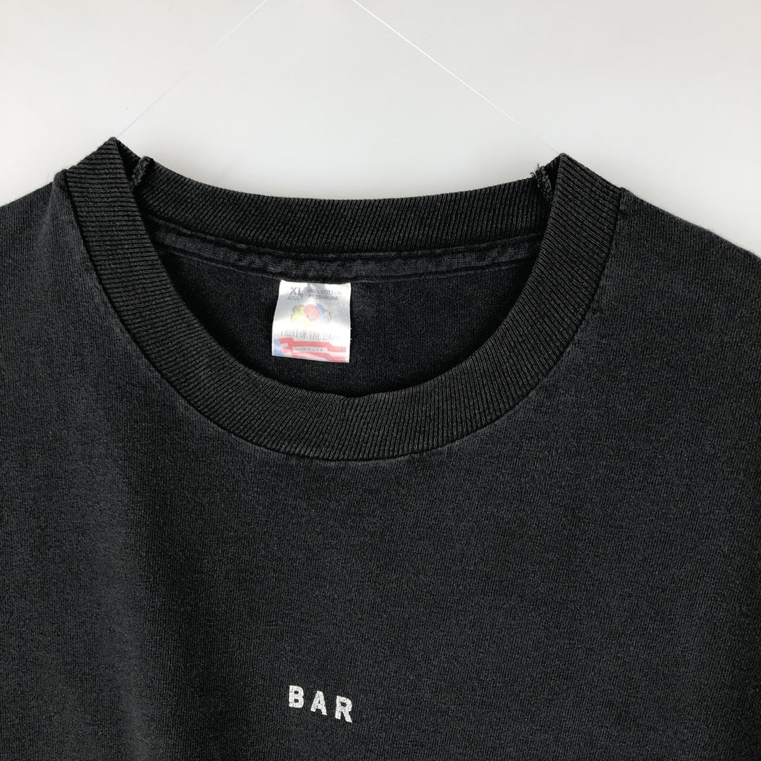 90'S Fruit of the Loom Advertising T-shirt Made in USA Men's XL Vintage cotton black type Vintage Second Hand