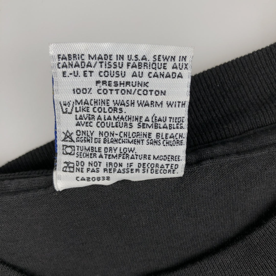 80'S Hard Rock Cafe Advertising T-Shirt, Made in Canada, Men's XL equivalent, Vintage cotton black type Vintage Second Hand