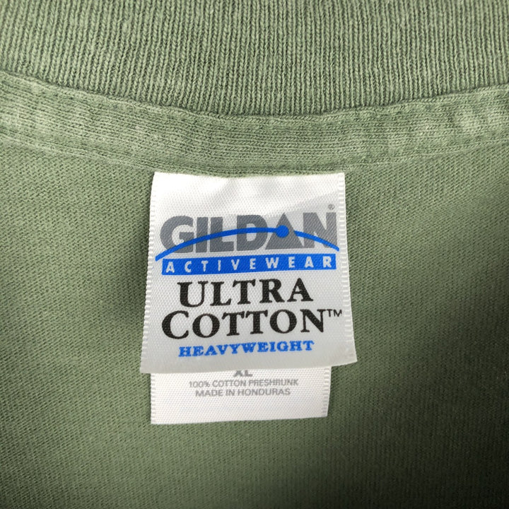 2000'S Gildan BUCKMASTERS advertising T-shirt, men's size XL (approx.) cotton green type Vintage Second Hand