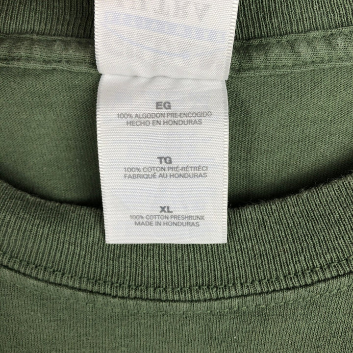 2000'S Gildan BUCKMASTERS advertising T-shirt, men's size XL (approx.) cotton green type Vintage Second Hand