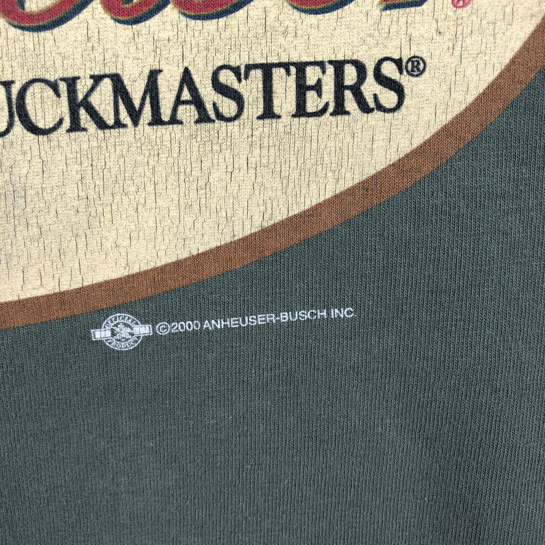 2000'S Gildan BUCKMASTERS advertising T-shirt, men's size XL (approx.) cotton green type Vintage Second Hand