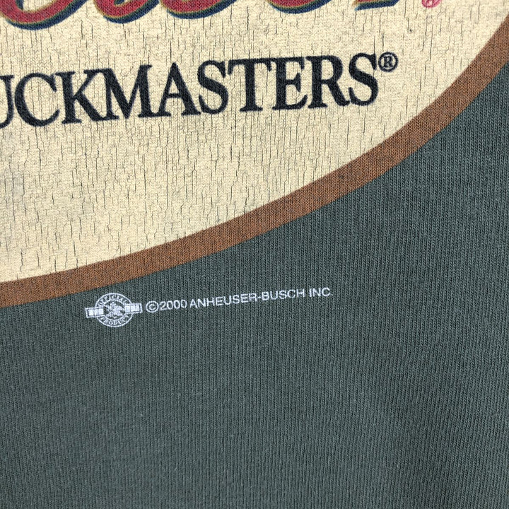 2000'S Gildan BUCKMASTERS advertising T-shirt, men's size XL (approx.) cotton green type Vintage Second Hand