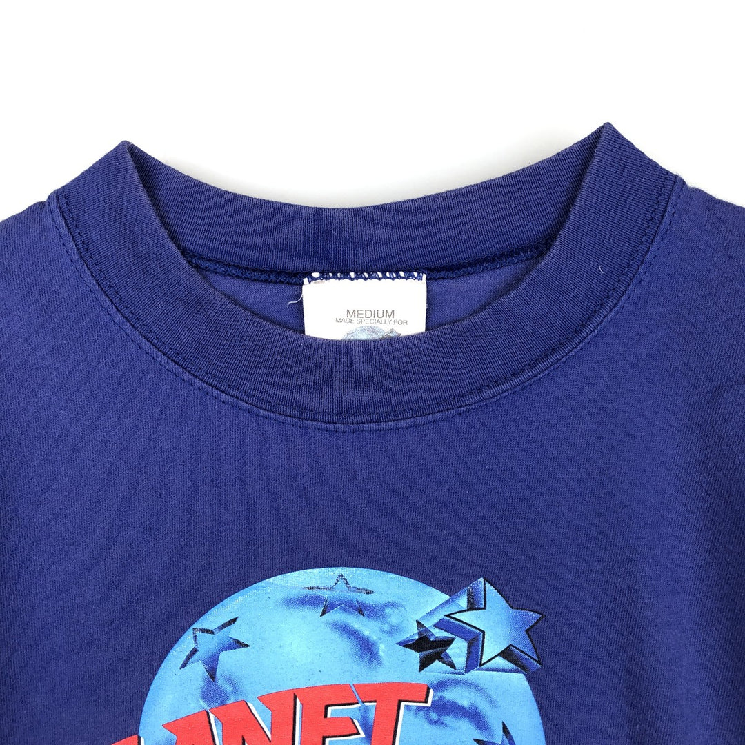 90'S Planet Hollywood Advertising T-Shirt, Made in USA, Men's Size M (approx.), Vintage cotton Purple type blue-purple Vintage Second Hand
