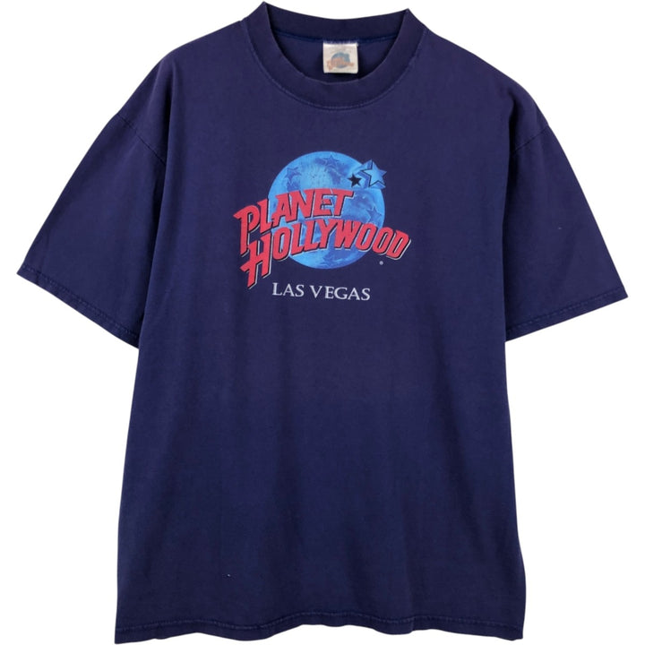 90'S Planet Hollywood Advertising T-Shirt, Made in USA, Men's Size L (approx.), Vintage cotton purple type Vintage Second Hand