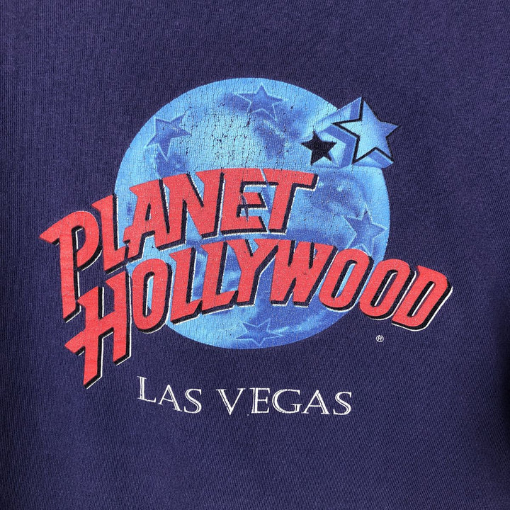 90'S Planet Hollywood Advertising T-Shirt, Made in USA, Men's Size L (approx.), Vintage cotton purple type Vintage Second Hand