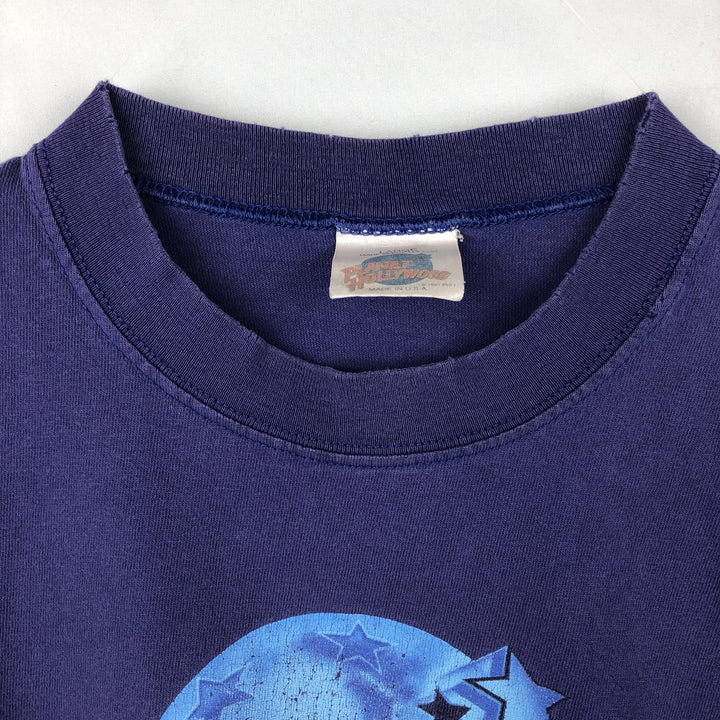 90'S Planet Hollywood Advertising T-Shirt, Made in USA, Men's Size L (approx.), Vintage cotton purple type Vintage Second Hand