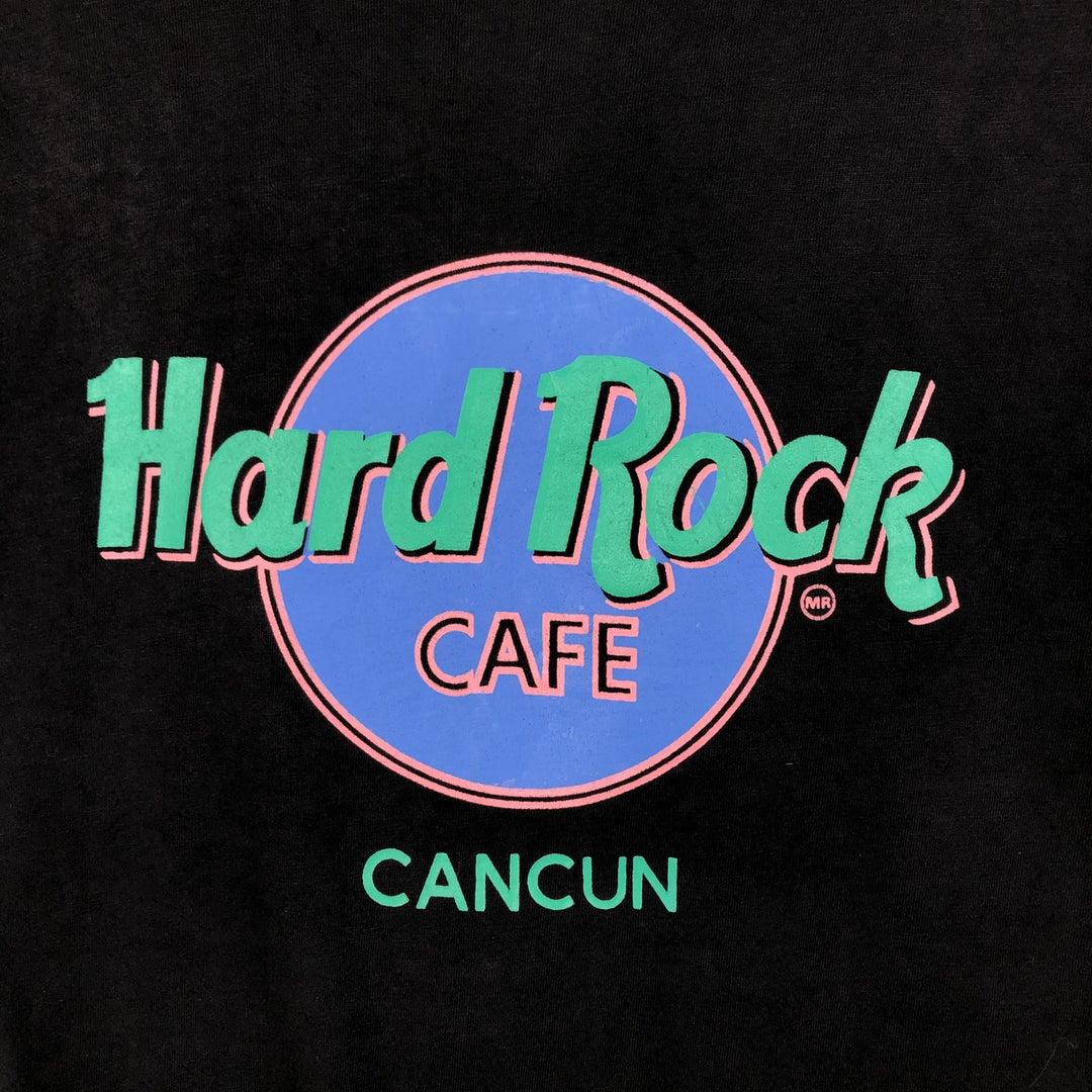 HARD ROCK CAFE Hard Rock Cafe Advertising T-shirt Men's XL size unclear black type Vintage Second Hand
