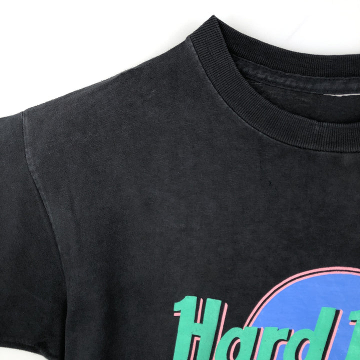 HARD ROCK CAFE Hard Rock Cafe Advertising T-shirt Men's XL size unclear black type Vintage Second Hand