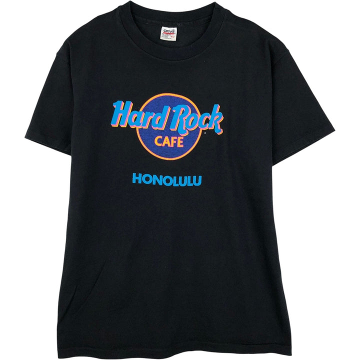 90'S Anvil Hard Rock Cafe Advertising T-Shirt, Made in USA, Men's XL equivalent, Vintage cotton black type Vintage Second Hand