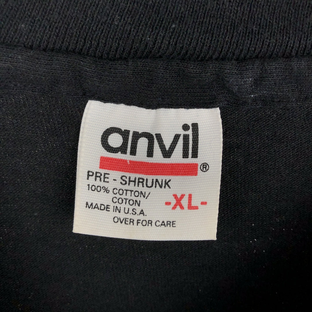 90'S Anvil Hard Rock Cafe Advertising T-Shirt, Made in USA, Men's XL equivalent, Vintage cotton black type Vintage Second Hand