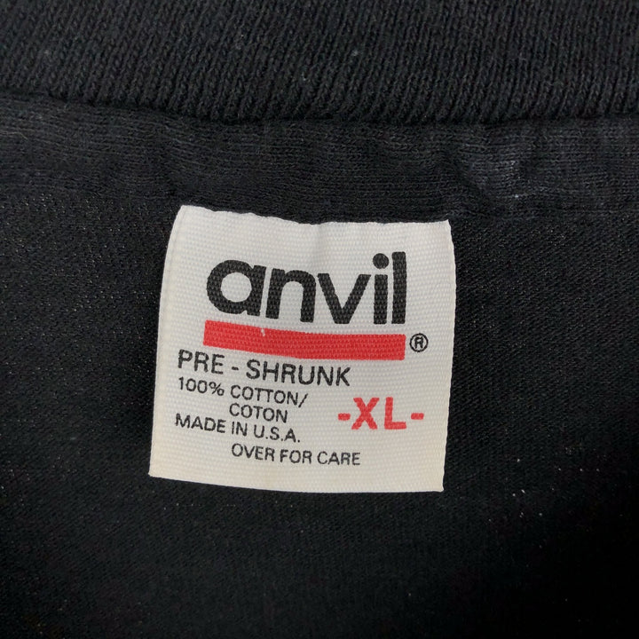90'S Anvil Hard Rock Cafe Advertising T-Shirt, Made in USA, Men's XL equivalent, Vintage cotton black type Vintage Second Hand