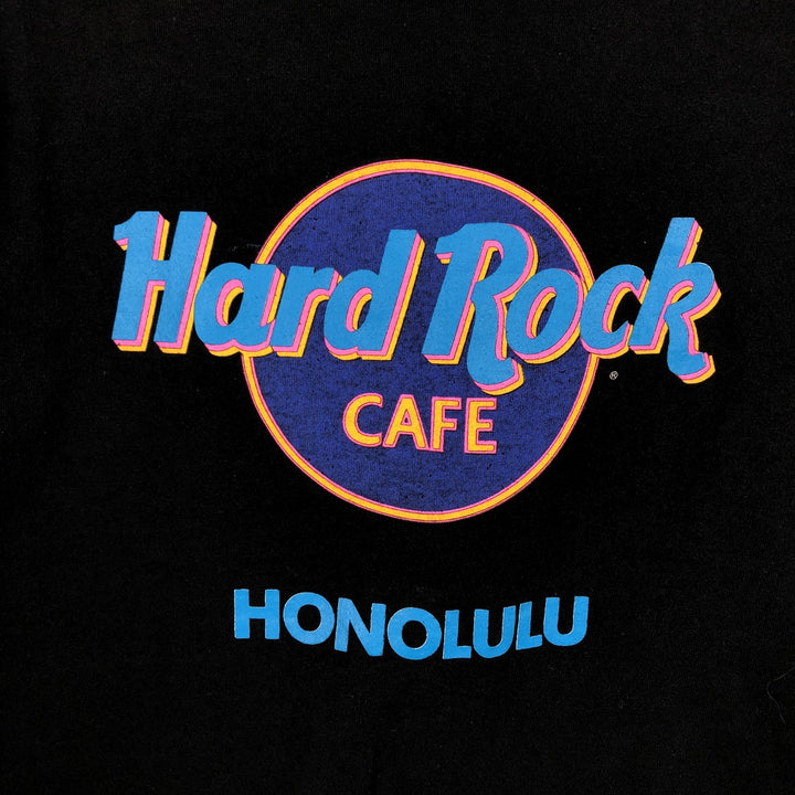 90'S Anvil Hard Rock Cafe Advertising T-Shirt, Made in USA, Men's XL equivalent, Vintage cotton black type Vintage Second Hand