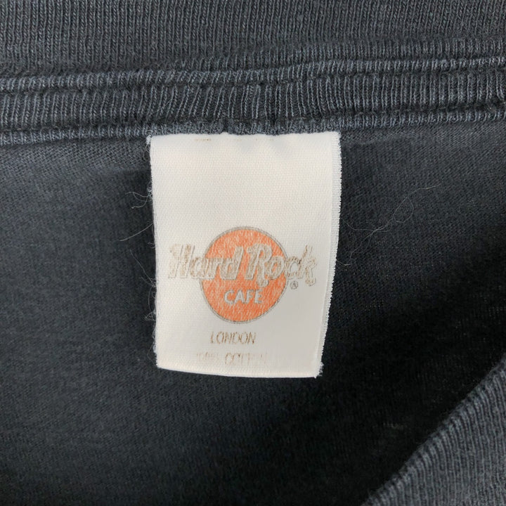 HARD ROCK CAFE Hard Rock Cafe Advertising T-shirt Men's L size cotton black type Vintage Second Hand