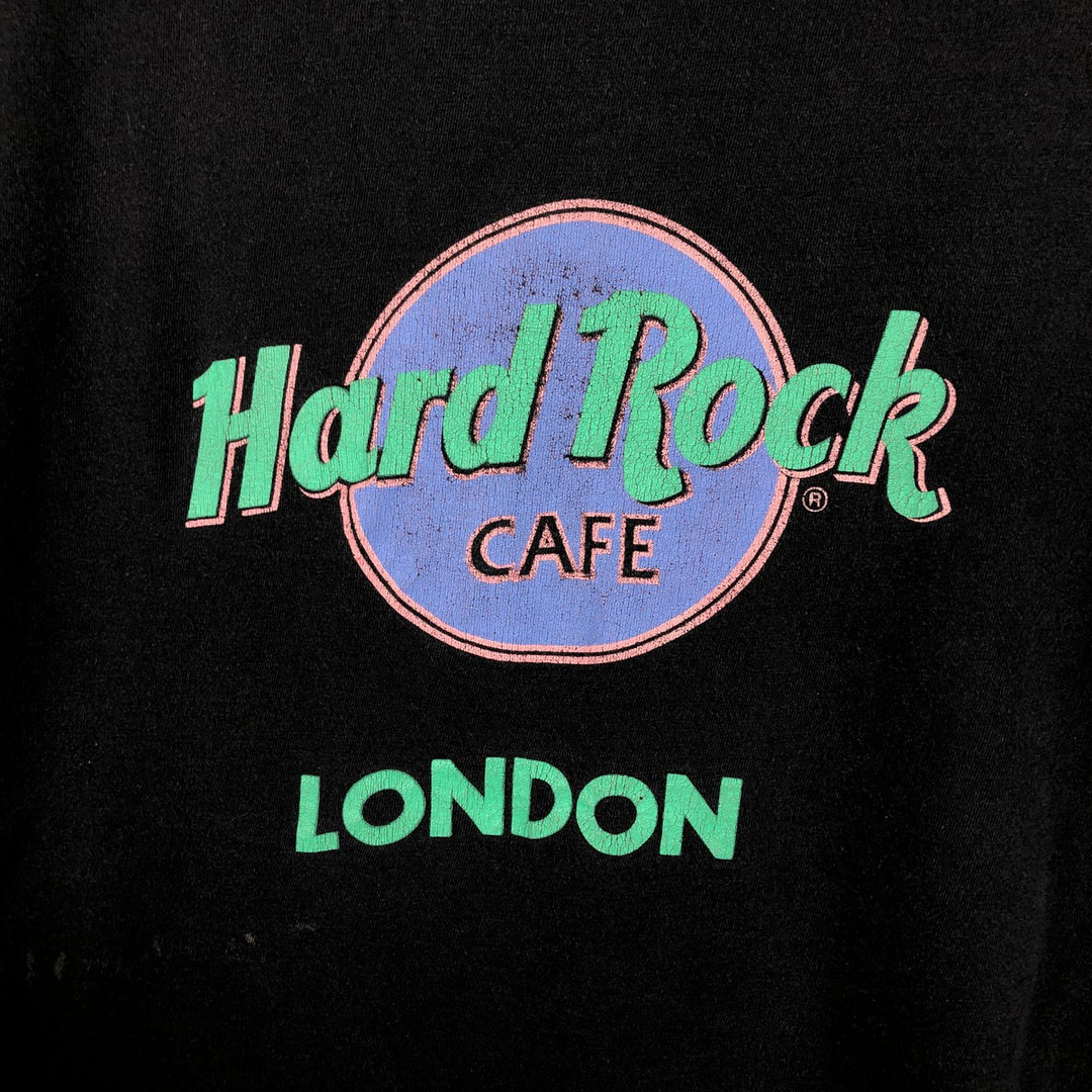 HARD ROCK CAFE Hard Rock Cafe Advertising T-shirt Men's L size cotton black type Vintage Second Hand