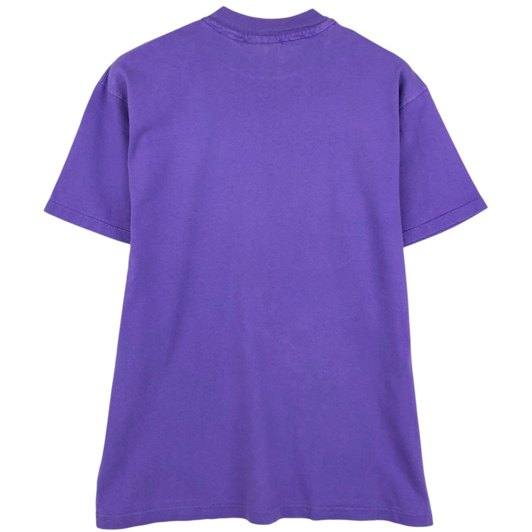 Hanes BEEFY-T HARD ROCK CAFE advertising T-shirt, made in the USA, men's size M (approx.) cotton purple type Vintage Second Hand