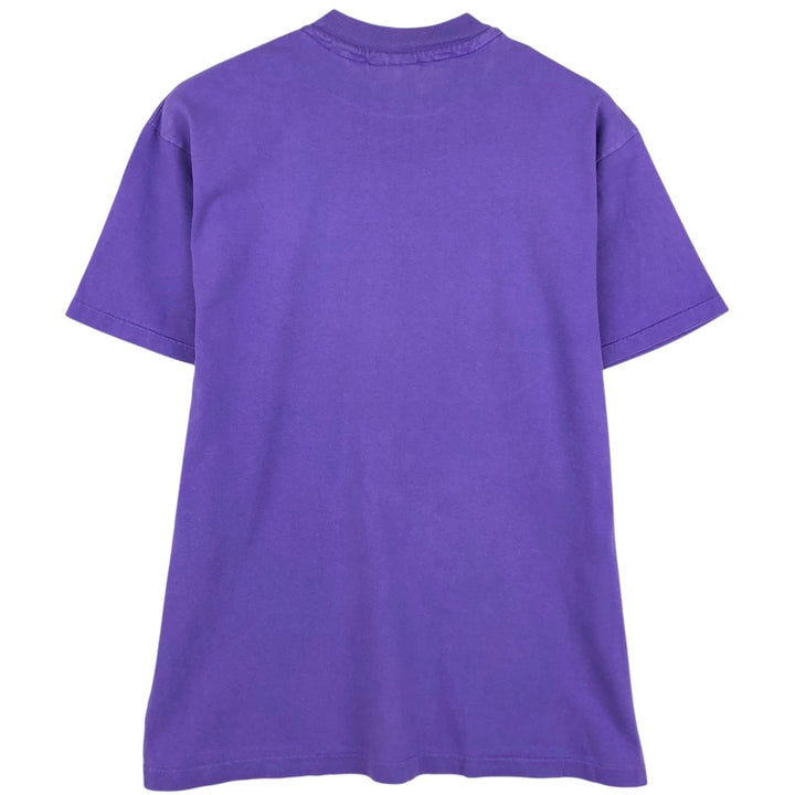 Hanes BEEFY-T HARD ROCK CAFE advertising T-shirt, made in the USA, men's size M (approx.) cotton purple type Vintage Second Hand