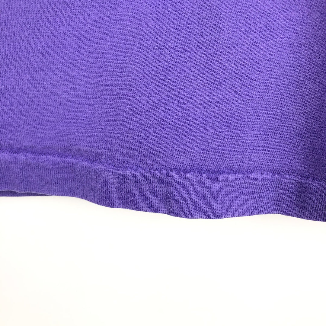 Hanes BEEFY-T HARD ROCK CAFE advertising T-shirt, made in the USA, men's size M (approx.) cotton purple type Vintage Second Hand