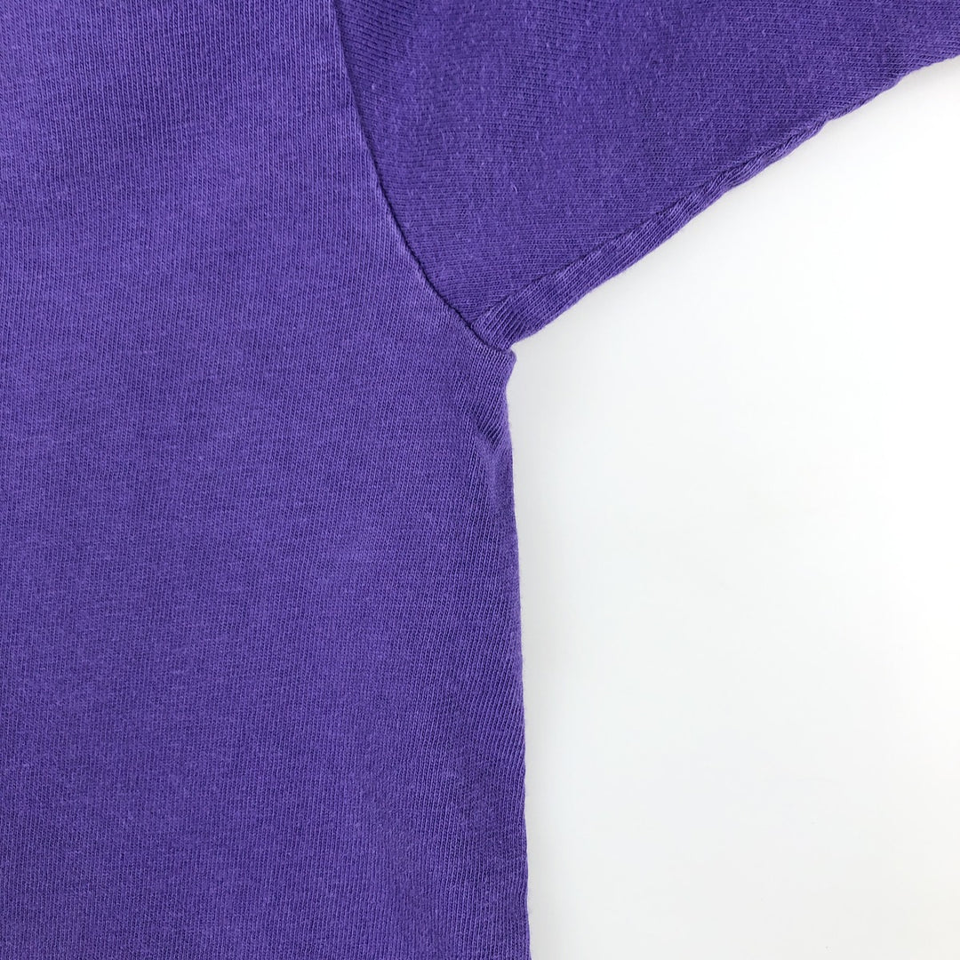 Hanes BEEFY-T HARD ROCK CAFE advertising T-shirt, made in the USA, men's size M (approx.) cotton purple type Vintage Second Hand