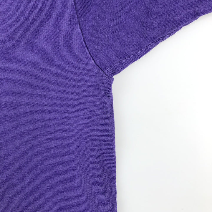 Hanes BEEFY-T HARD ROCK CAFE advertising T-shirt, made in the USA, men's size M (approx.) cotton purple type Vintage Second Hand